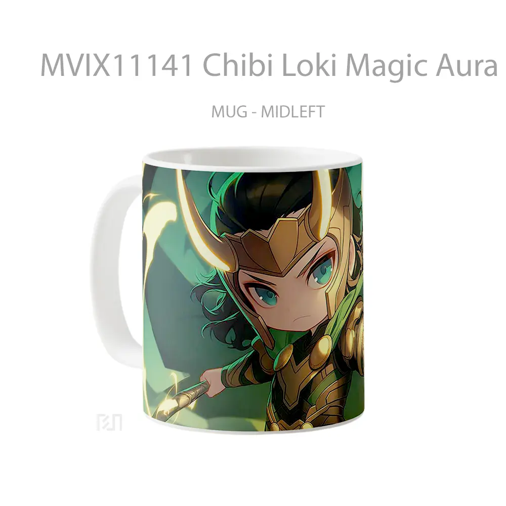 Mug Chibi Loki Magic Aura Hadiah Lucu dan Menarik - All-side / Desain