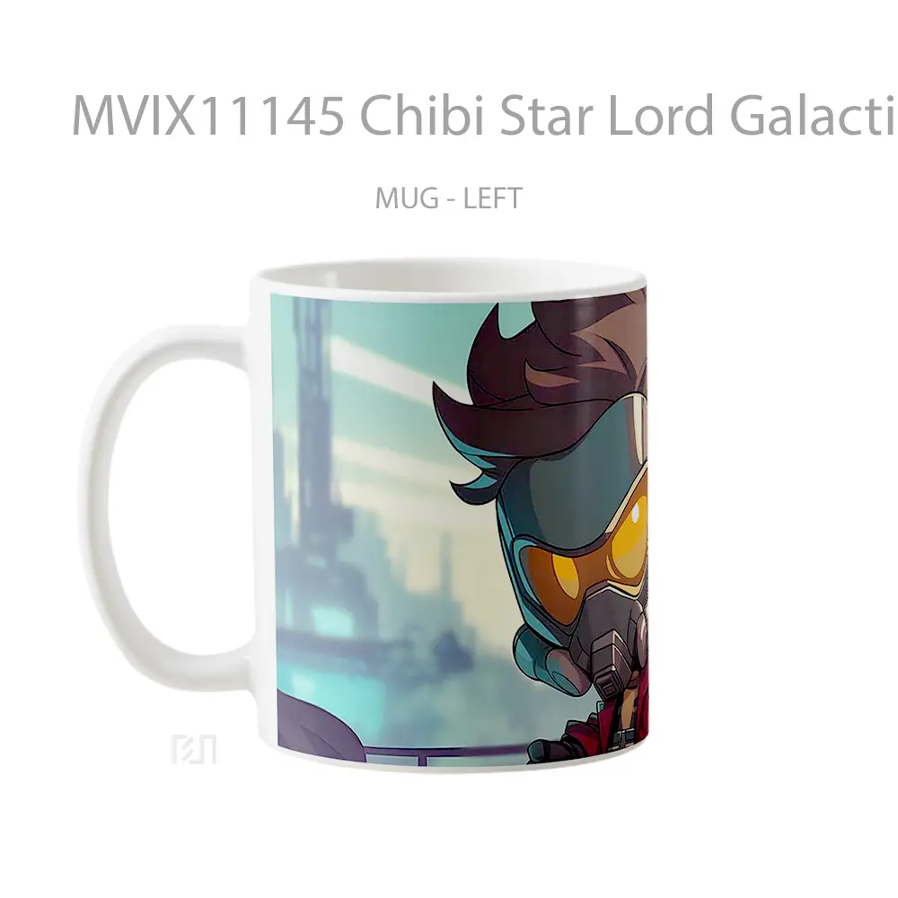 Mug Chibi Star Lord Galactic Hero Gelas Keramik Koleksi Anime - All-side / Desain