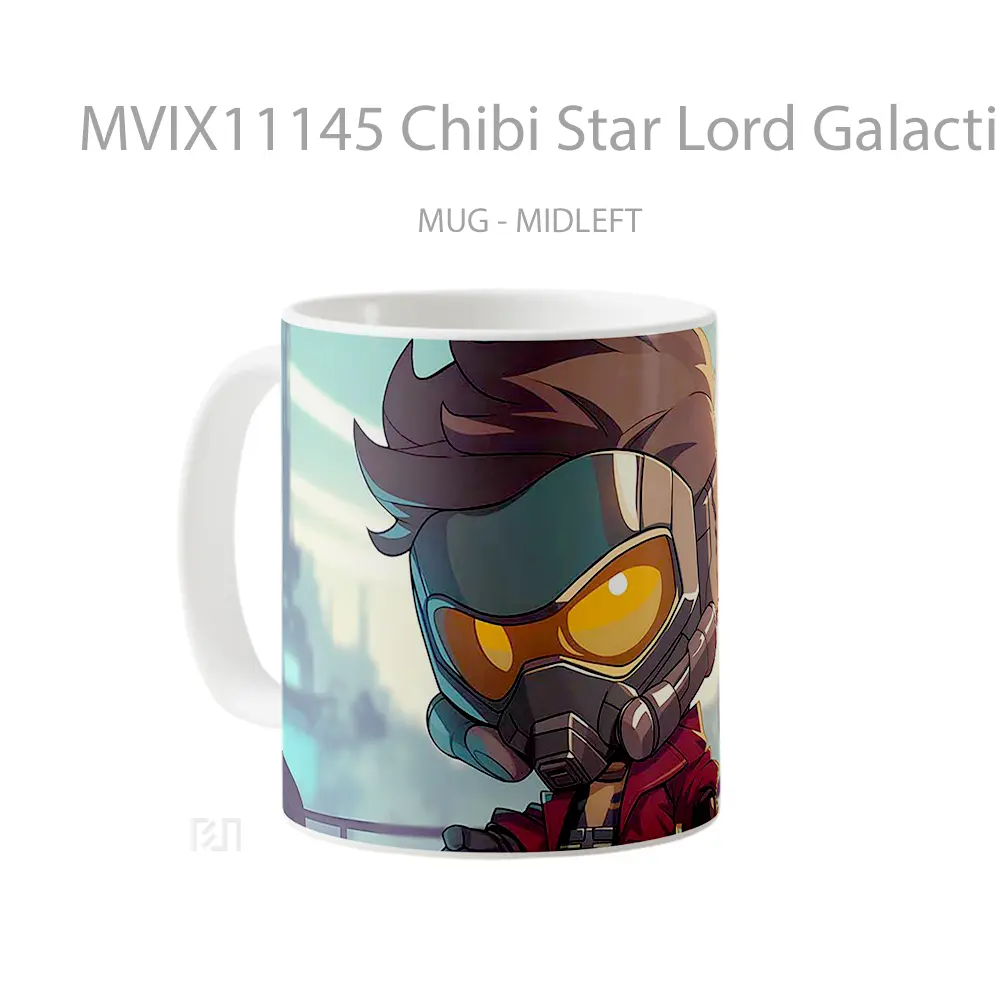 Mug Chibi Star Lord Galactic Hero Gelas Keramik Koleksi Anime - All-side / Desain