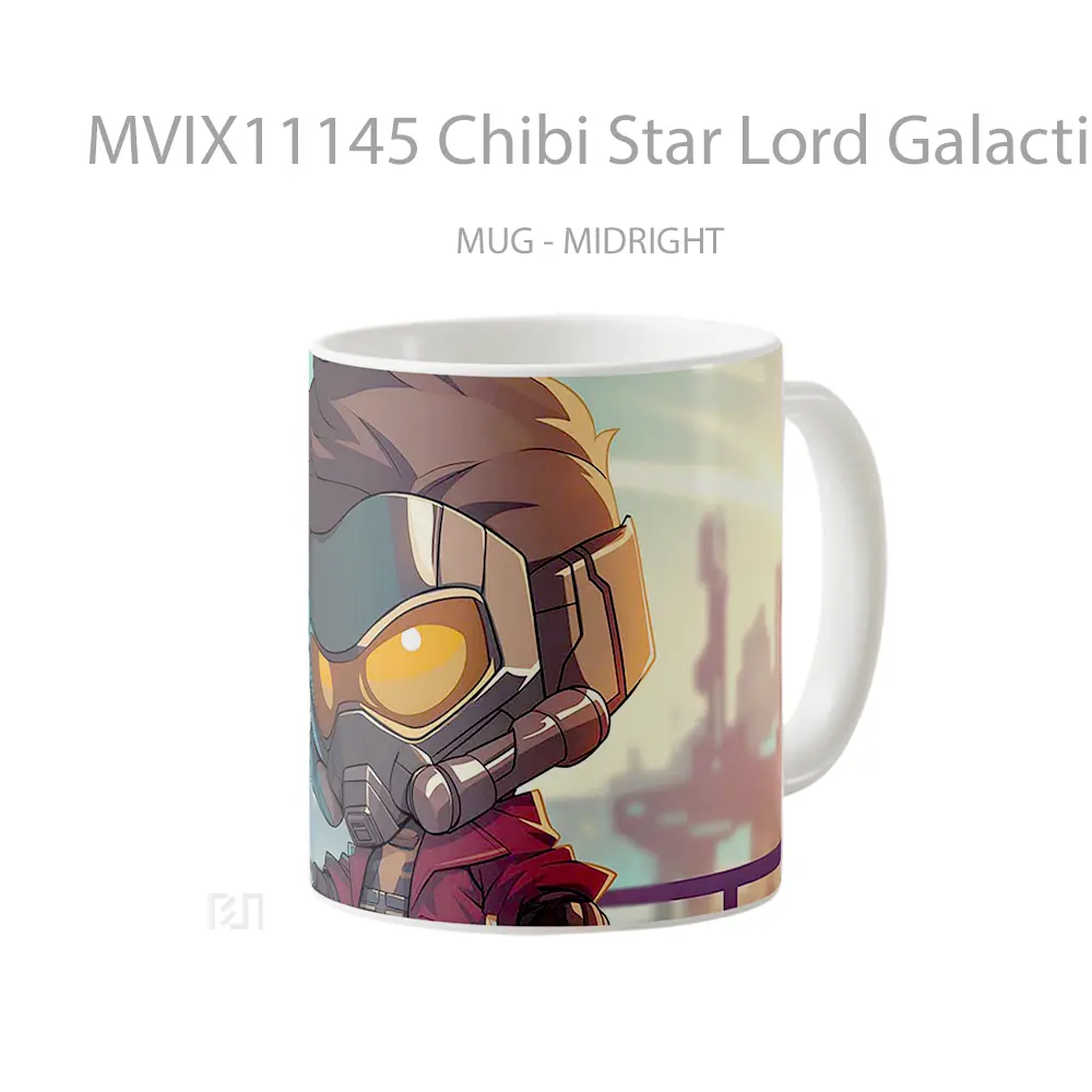 Mug Chibi Star Lord Galactic Hero Gelas Keramik Koleksi Anime - All-side / Desain
