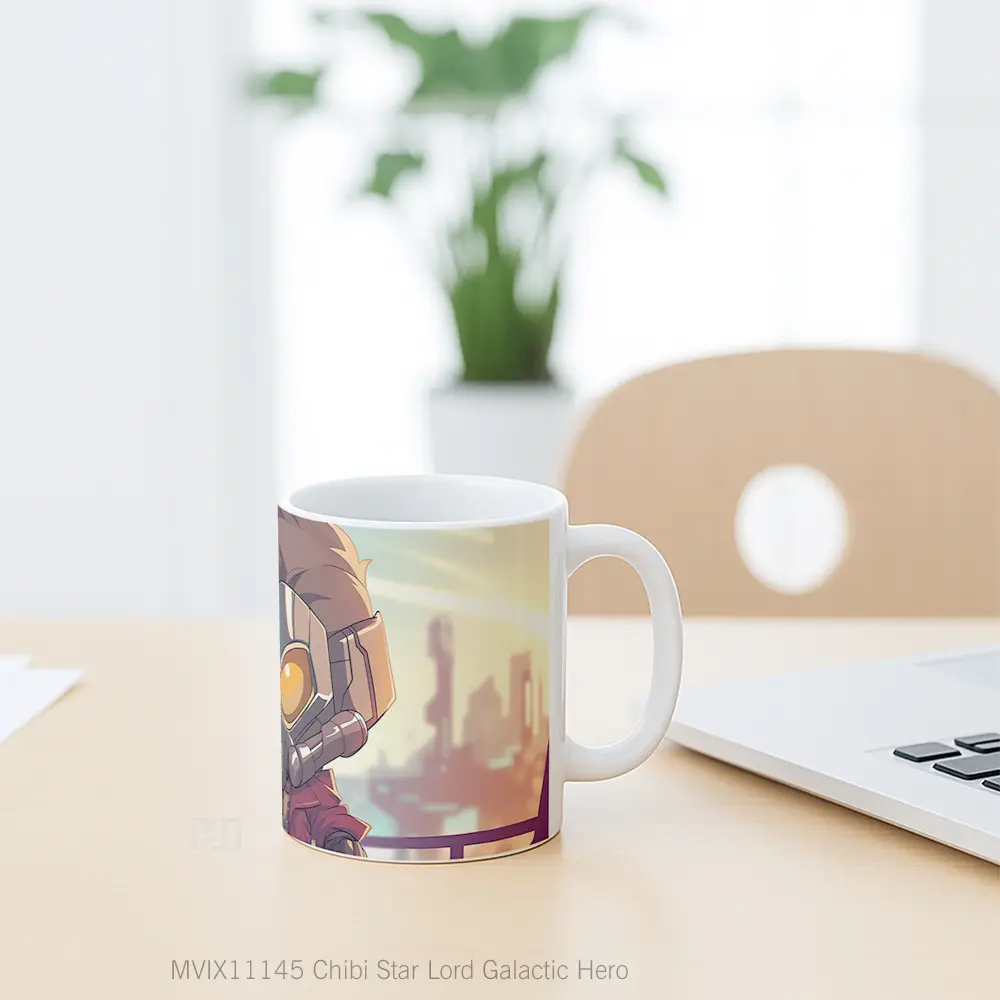 Mug Chibi Star Lord Galactic Hero Gelas Keramik Koleksi Anime - All-side / Desain