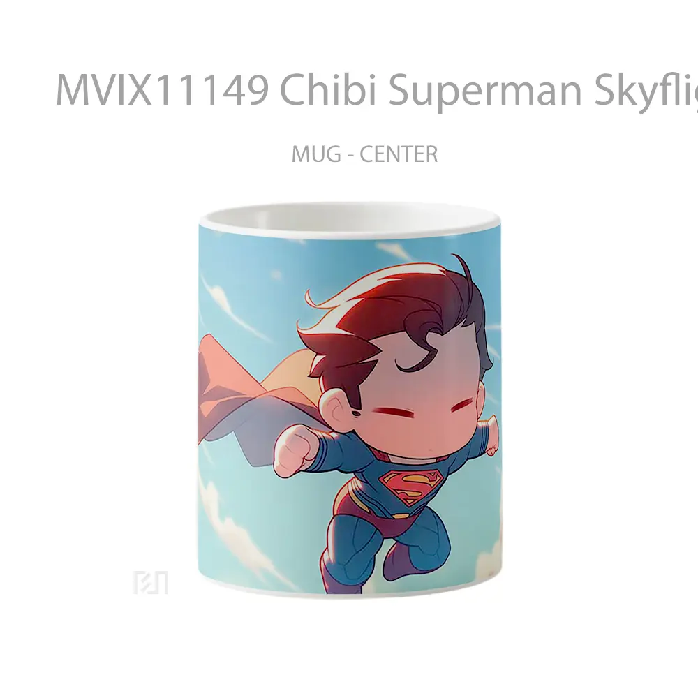 Mug Chibi Superman Skyflight Koleksi Mug Film dan Komik
