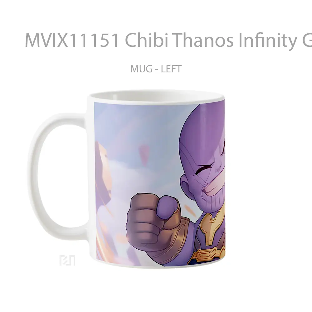 Mug Chibi Thanos Infinity Gauntlet Powerful Pose Koleksi Mug Limited Edition - All-side / Desain