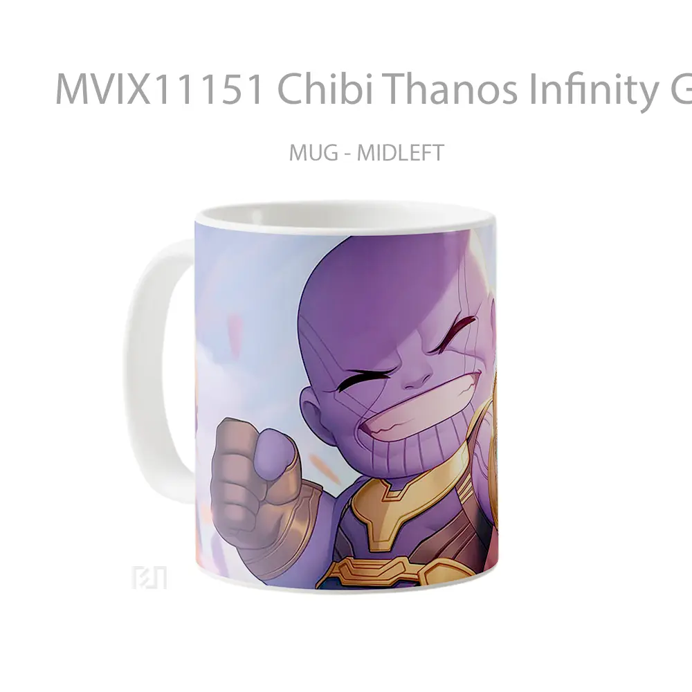 Mug Chibi Thanos Infinity Gauntlet Powerful Pose Koleksi Mug Limited Edition - All-side / Desain
