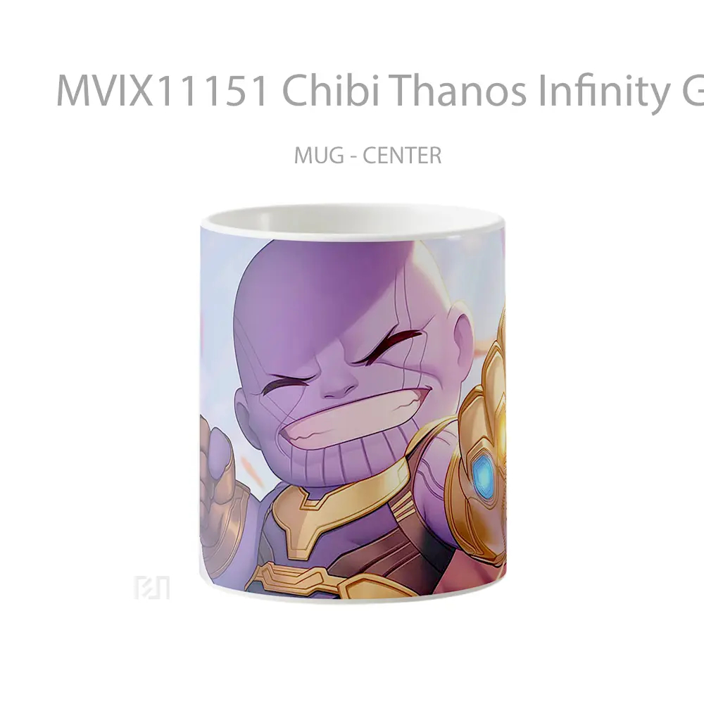 Mug Chibi Thanos Infinity Gauntlet Powerful Pose Koleksi Mug Limited Edition