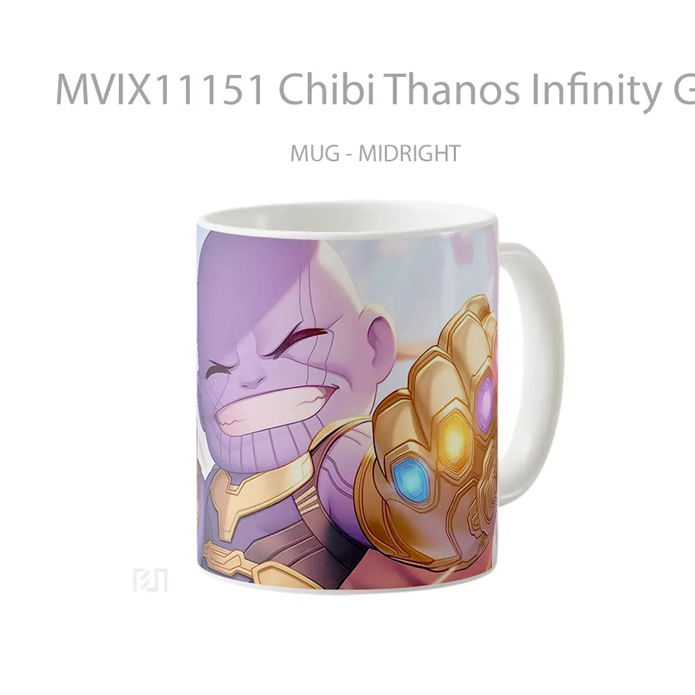 Mug Chibi Thanos Infinity Gauntlet Powerful Pose Koleksi Mug Limited Edition - All-side / Desain