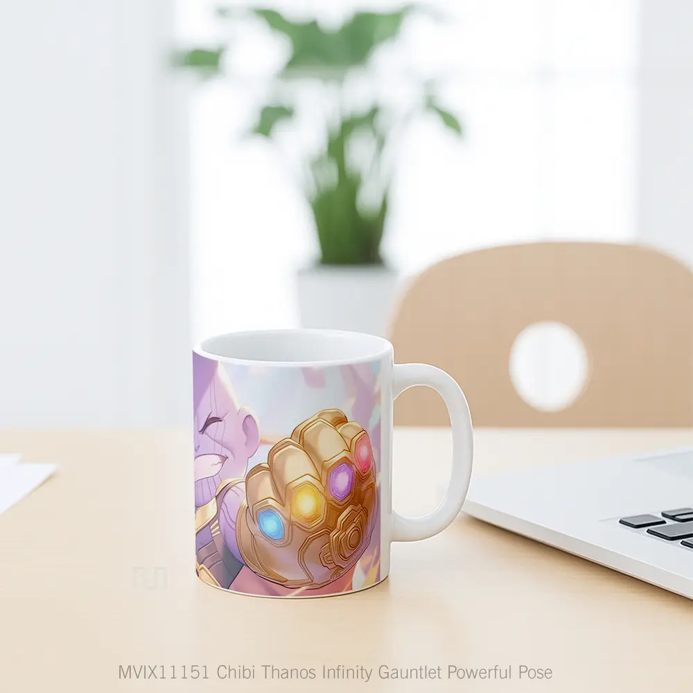 Mug Chibi Thanos Infinity Gauntlet Powerful Pose Koleksi Mug Limited Edition - All-side / Desain