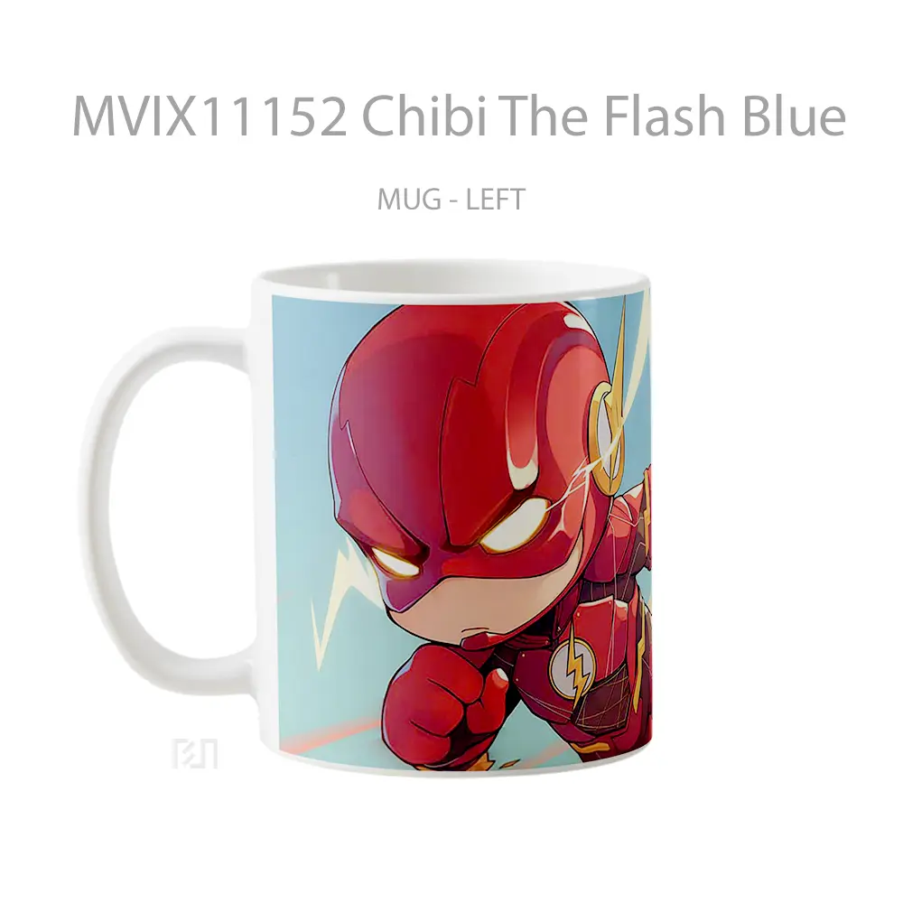 Mug Chibi The Flash Blue Hadiah Lucu dan Menarik - All-side / Desain