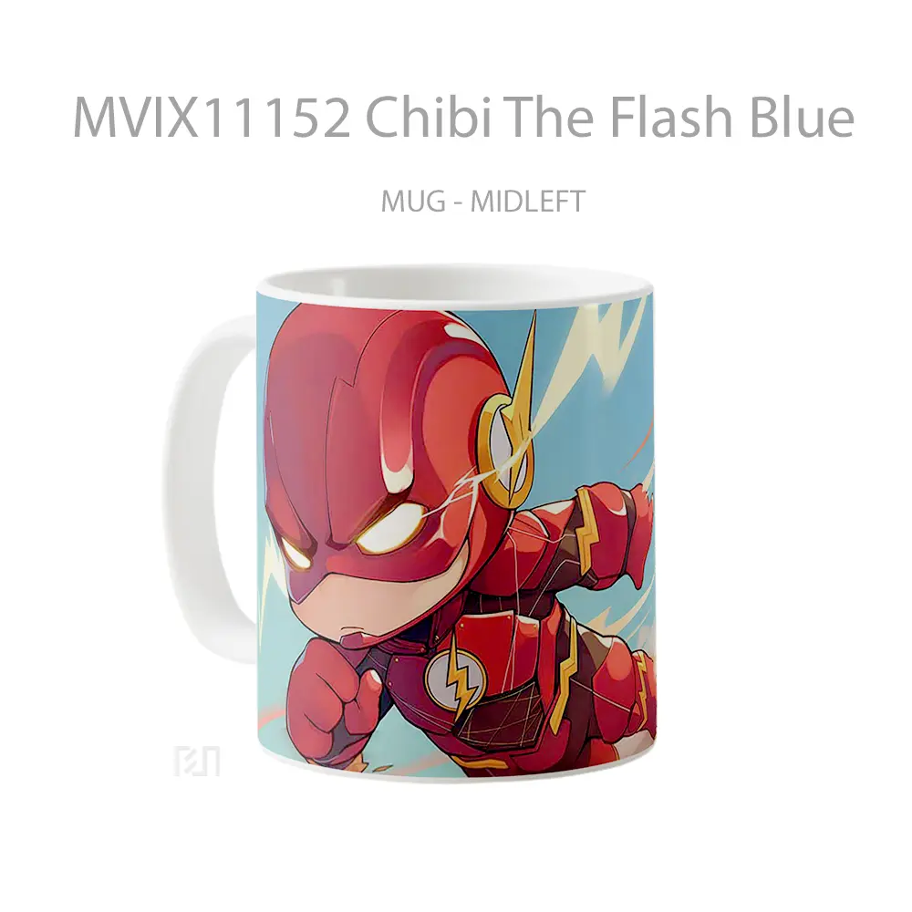 Mug Chibi The Flash Blue Hadiah Lucu dan Menarik - All-side / Desain