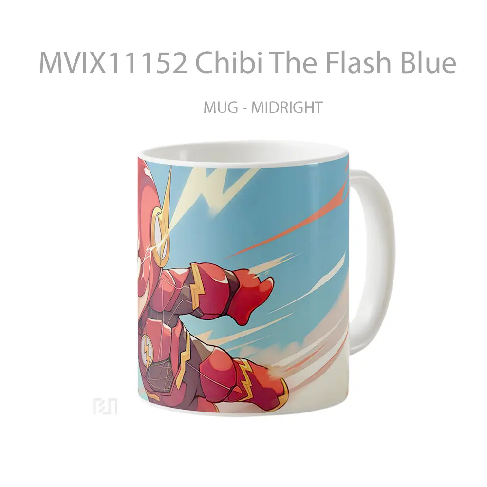 Mug Chibi The Flash Blue Hadiah Lucu dan Menarik - All-side / Desain