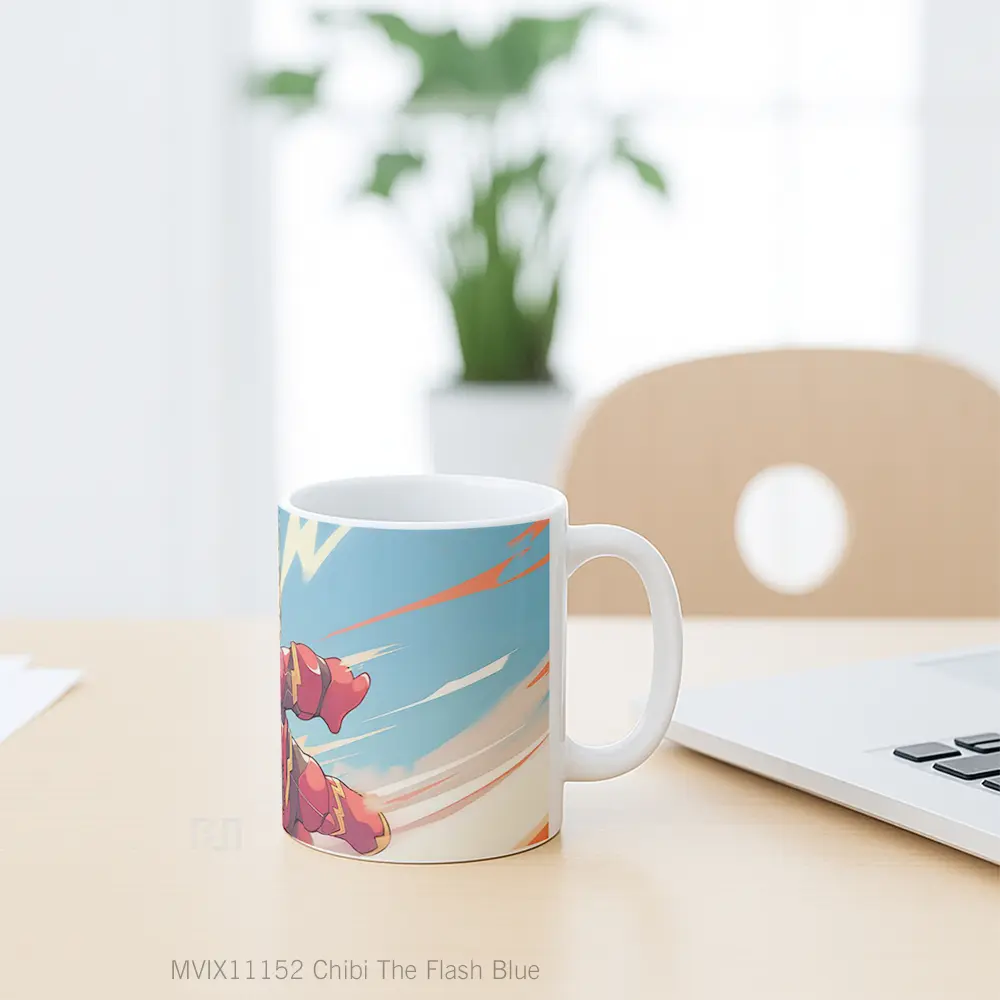 Mug Chibi The Flash Blue Hadiah Lucu dan Menarik - All-side / Desain