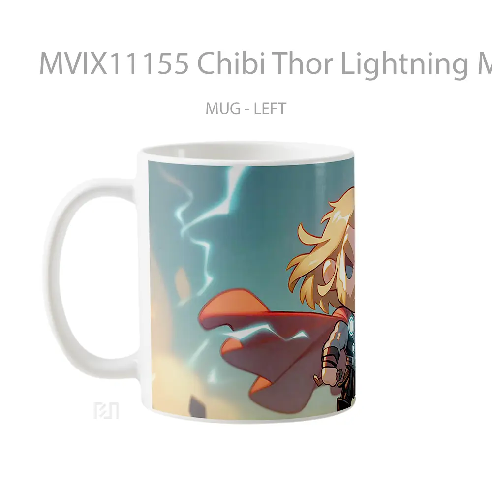 Mug Chibi Thor Lightning Mjolnir Koleksi Mug Limited Edition - All-side / Desain