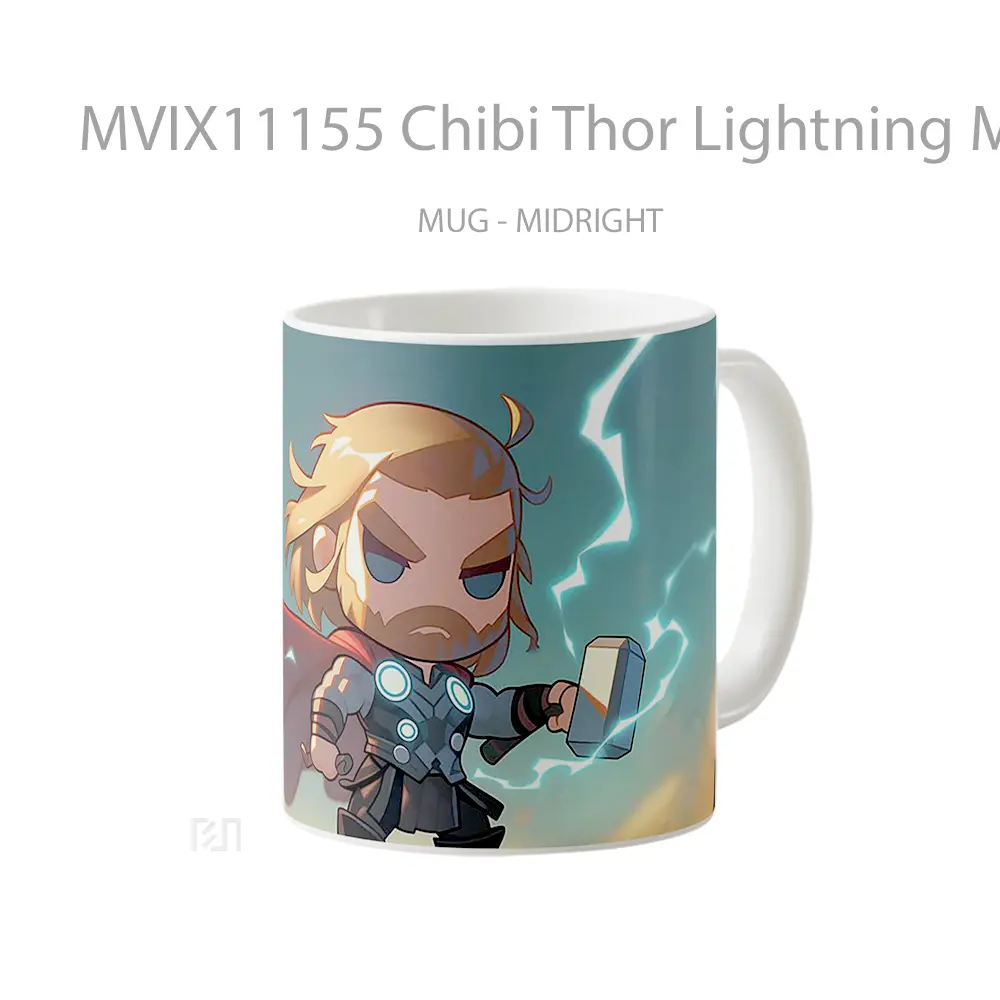 Mug Chibi Thor Lightning Mjolnir Koleksi Mug Limited Edition - All-side / Desain