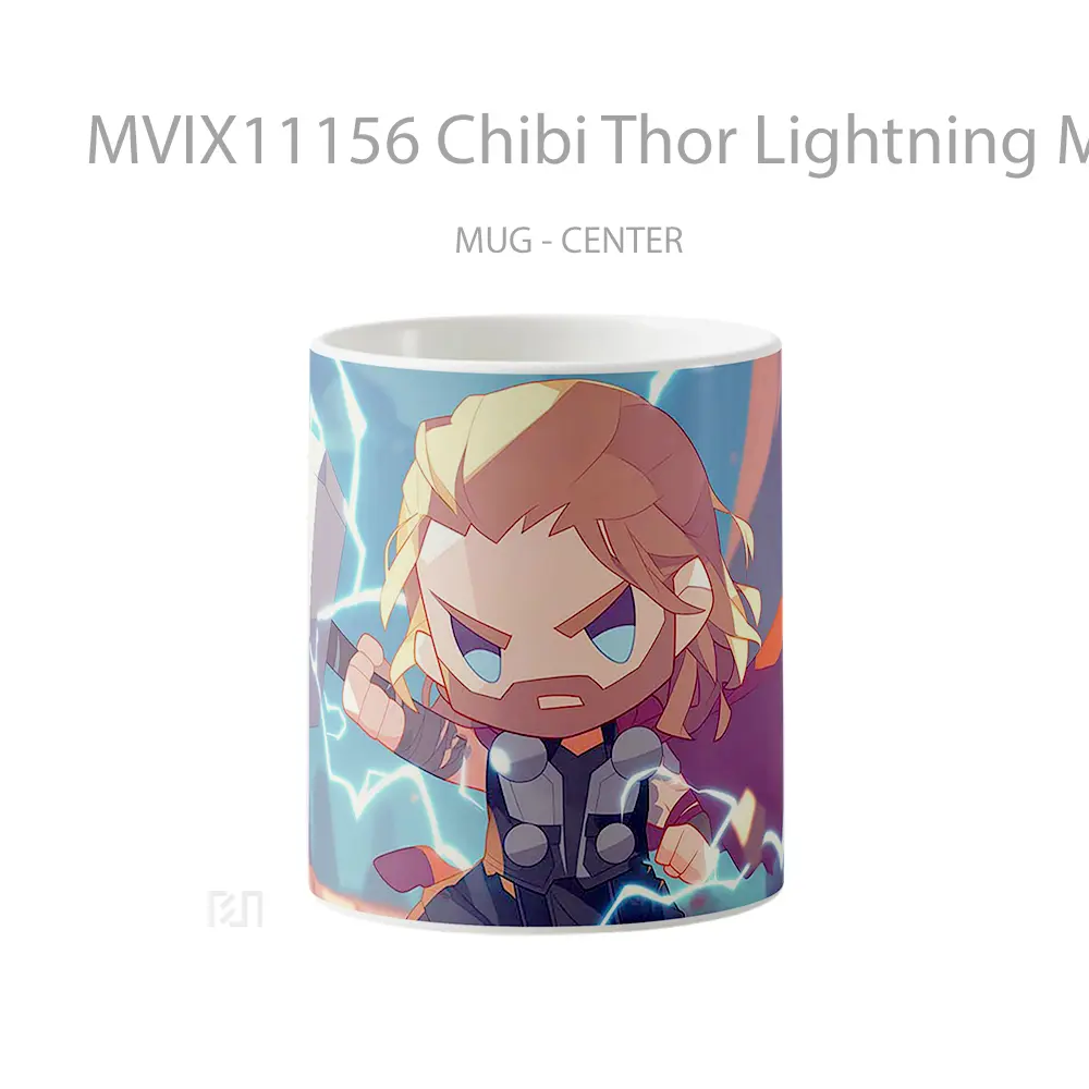 Mug Chibi Thor Lightning Mjolnir Strike Hadiah Lucu dan Menarik