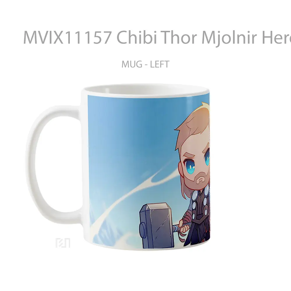 Mug Chibi Thor Mjolnir Heroic Strike Hadiah Unik Anime Lovers - All-side / Desain