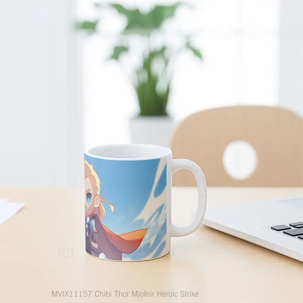 Mug Chibi Thor Mjolnir Heroic Strike Hadiah Unik Anime Lovers - All-side / Desain