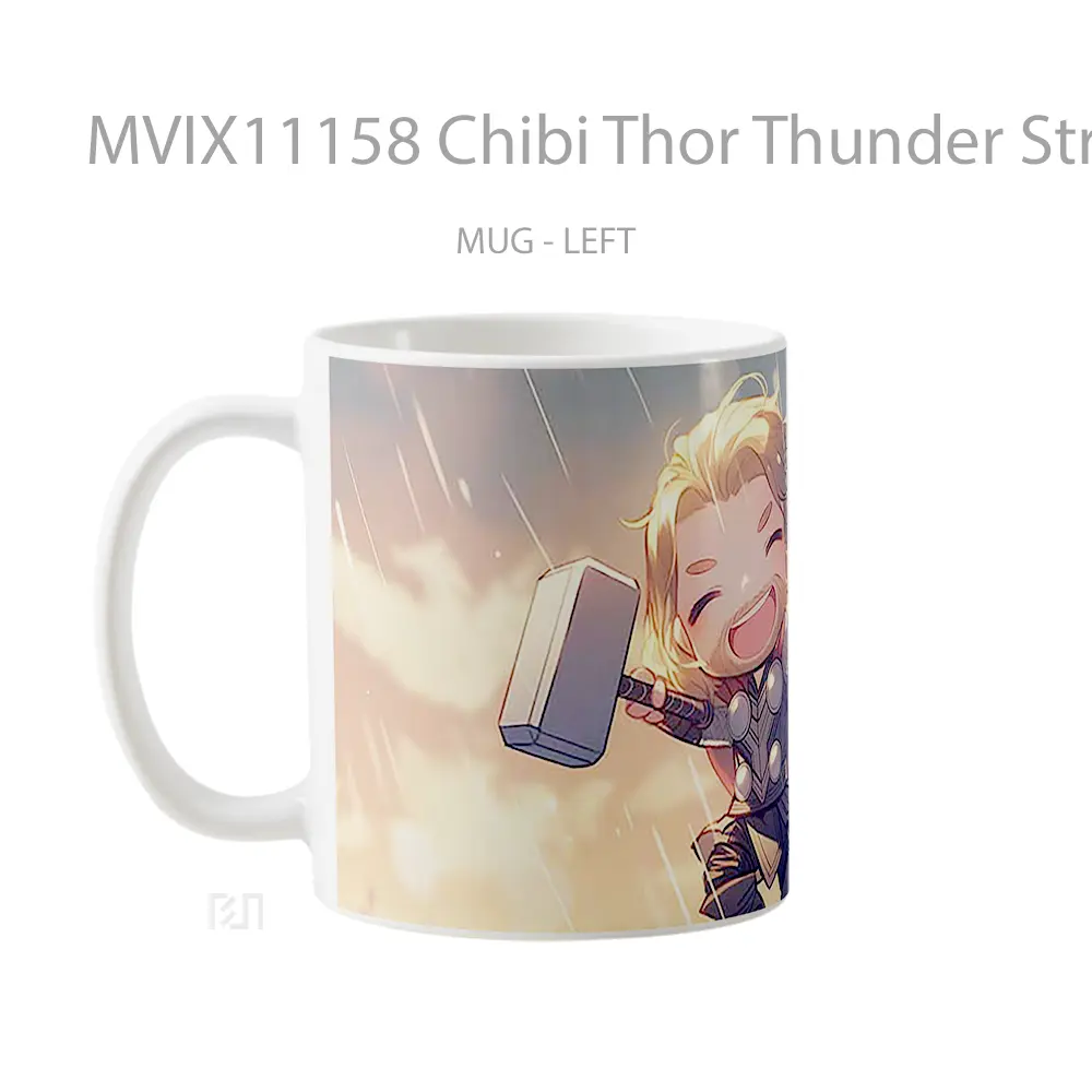 Mug Chibi Thor Thunder Strike Koleksi Mug Limited Edition - All-side / Desain