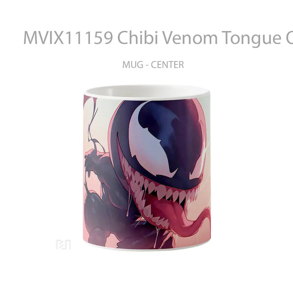Mug Chibi Venom Tongue Out Symbiote Hadiah Lucu dan Menarik