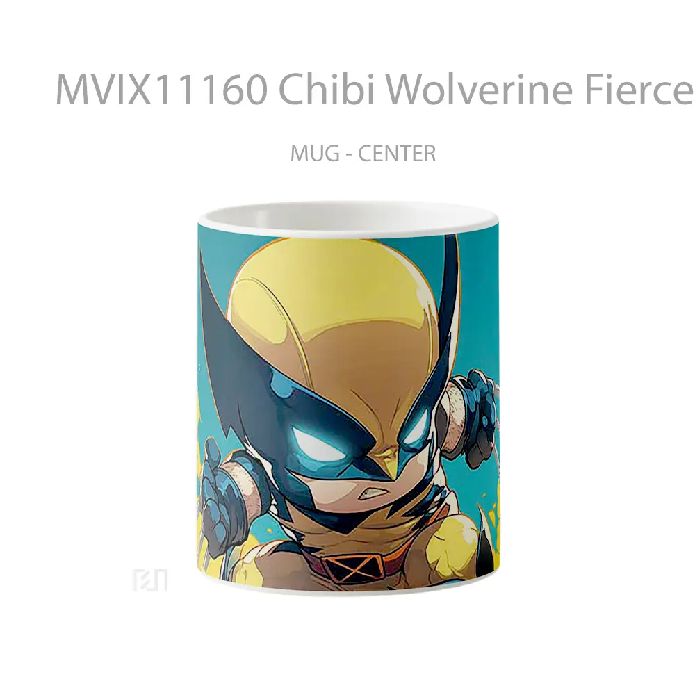 Mug Chibi Wolverine Fierce Look Hadiah Lucu dan Menarik
