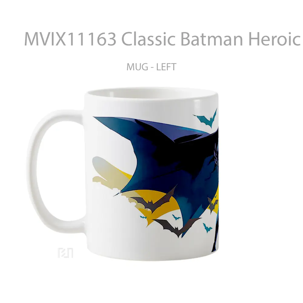 Mug Classic Batman Heroic Pose Koleksi Mug Karakter Jepang - All-side / Desain