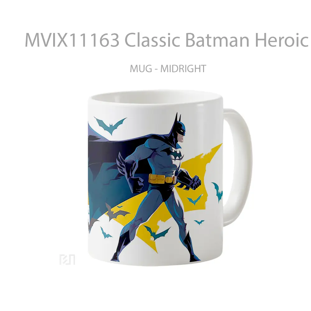 Mug Classic Batman Heroic Pose Koleksi Mug Karakter Jepang - All-side / Desain