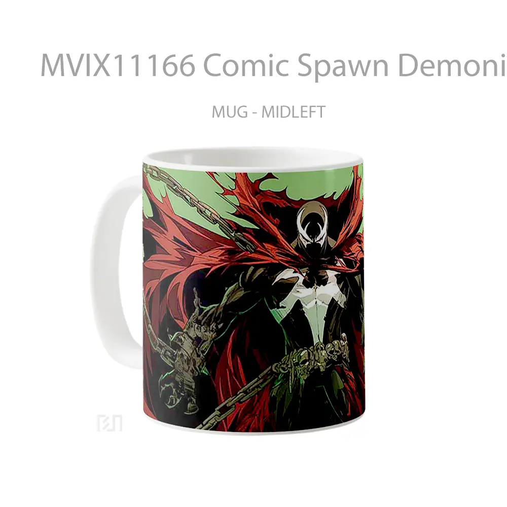 Mug Comic Spawn Demonic Chains Koleksi Mug Limited Edition - All-side / Desain