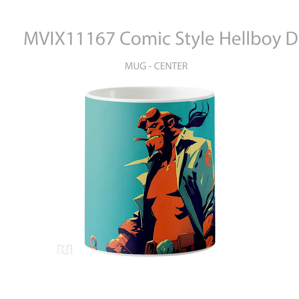 Mug Comic Style Hellboy Dramatic Pose Koleksi Mug Limited Edition