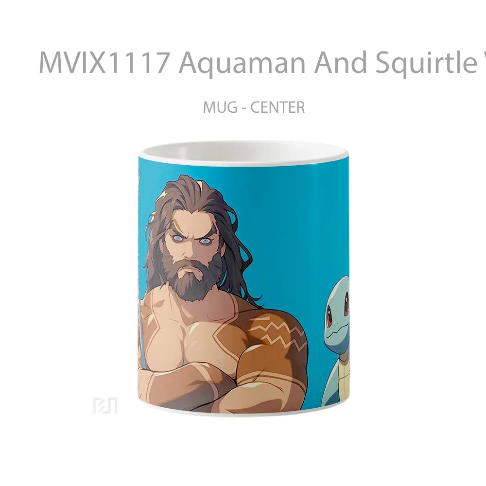 Mug Aquaman And Squirtle Water Teamup Crossover Koleksi Mug Limited Edition