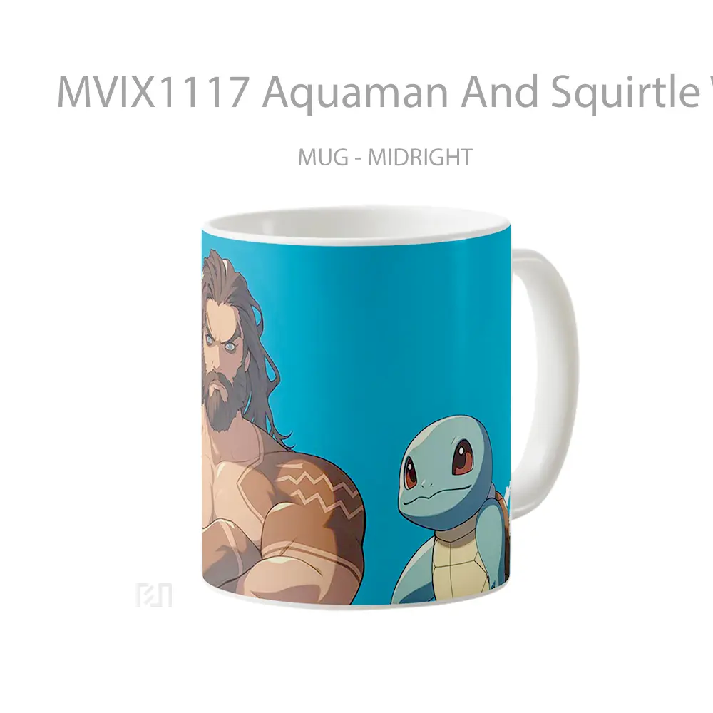 Mug Aquaman And Squirtle Water Teamup Crossover Koleksi Mug Limited Edition - All-side / Desain