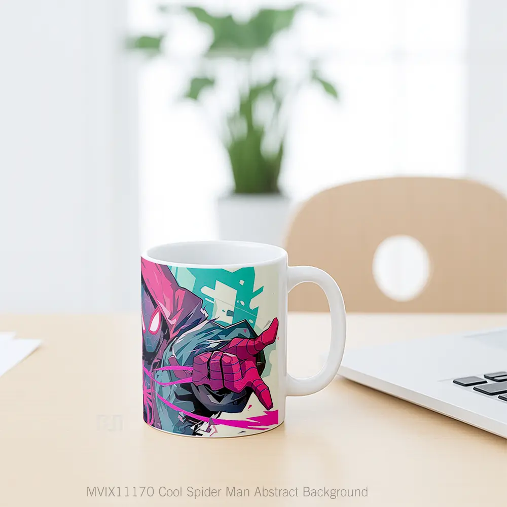 Mug Cool Spider Man Abstract Background Hadiah Lucu dan Menarik - All-side / Desain