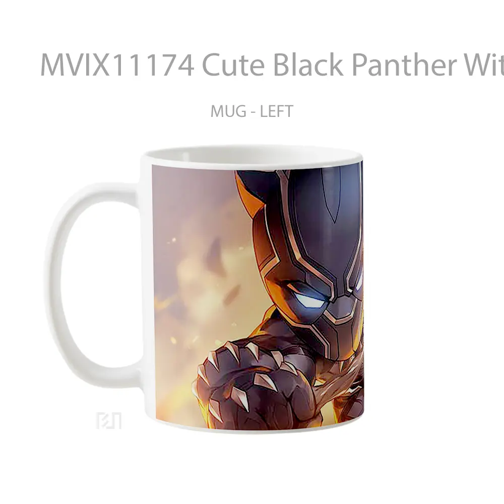 Mug Cute Black Panther With Claws Hadiah Lucu dan Menarik - All-side / Desain