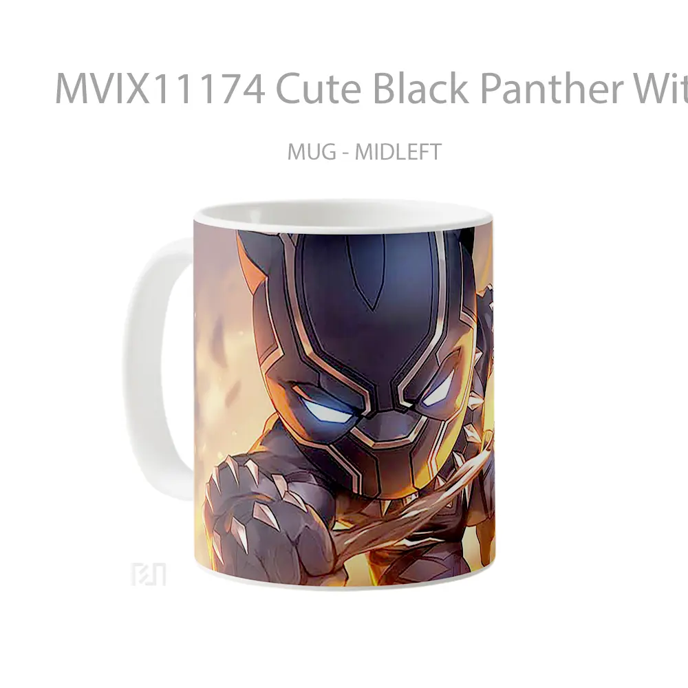 Mug Cute Black Panther With Claws Hadiah Lucu dan Menarik - All-side / Desain