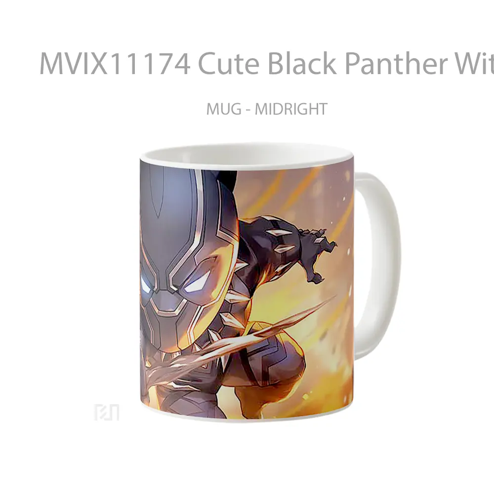 Mug Cute Black Panther With Claws Hadiah Lucu dan Menarik - All-side / Desain
