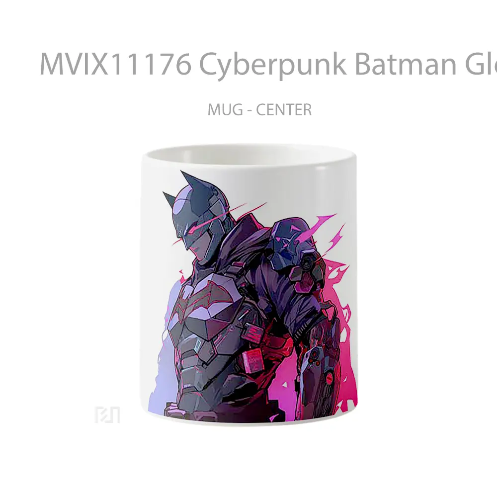Mug Cyberpunk Batman Glowing Red Eyes Hadiah Spesial Fans Superhero