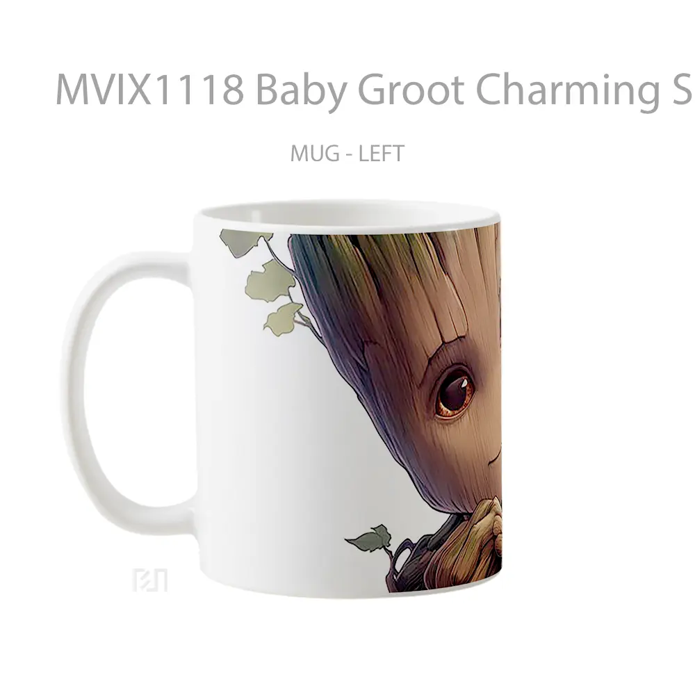 Mug Baby Groot Charming Smile Mug Aesthetic Koleksi Spesial - All-side / Desain