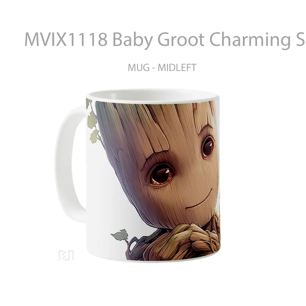 Mug Baby Groot Charming Smile Mug Aesthetic Koleksi Spesial - All-side / Desain