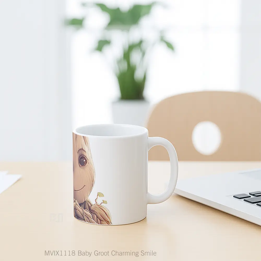 Mug Baby Groot Charming Smile Mug Aesthetic Koleksi Spesial - All-side / Desain