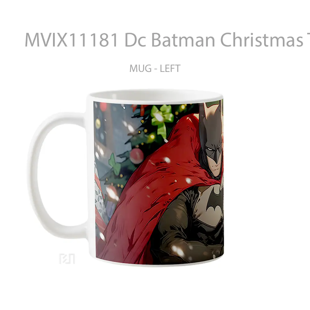 Mug Dc Batman Christmas Tree Hadiah Spesial Fans Superhero - All-side / Desain