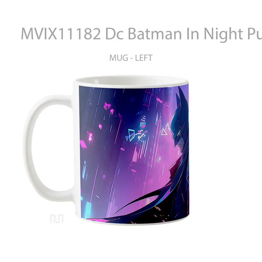 Mug Dc Batman In Night Purple City Koleksi Mug Film dan Komik - All-side / Desain