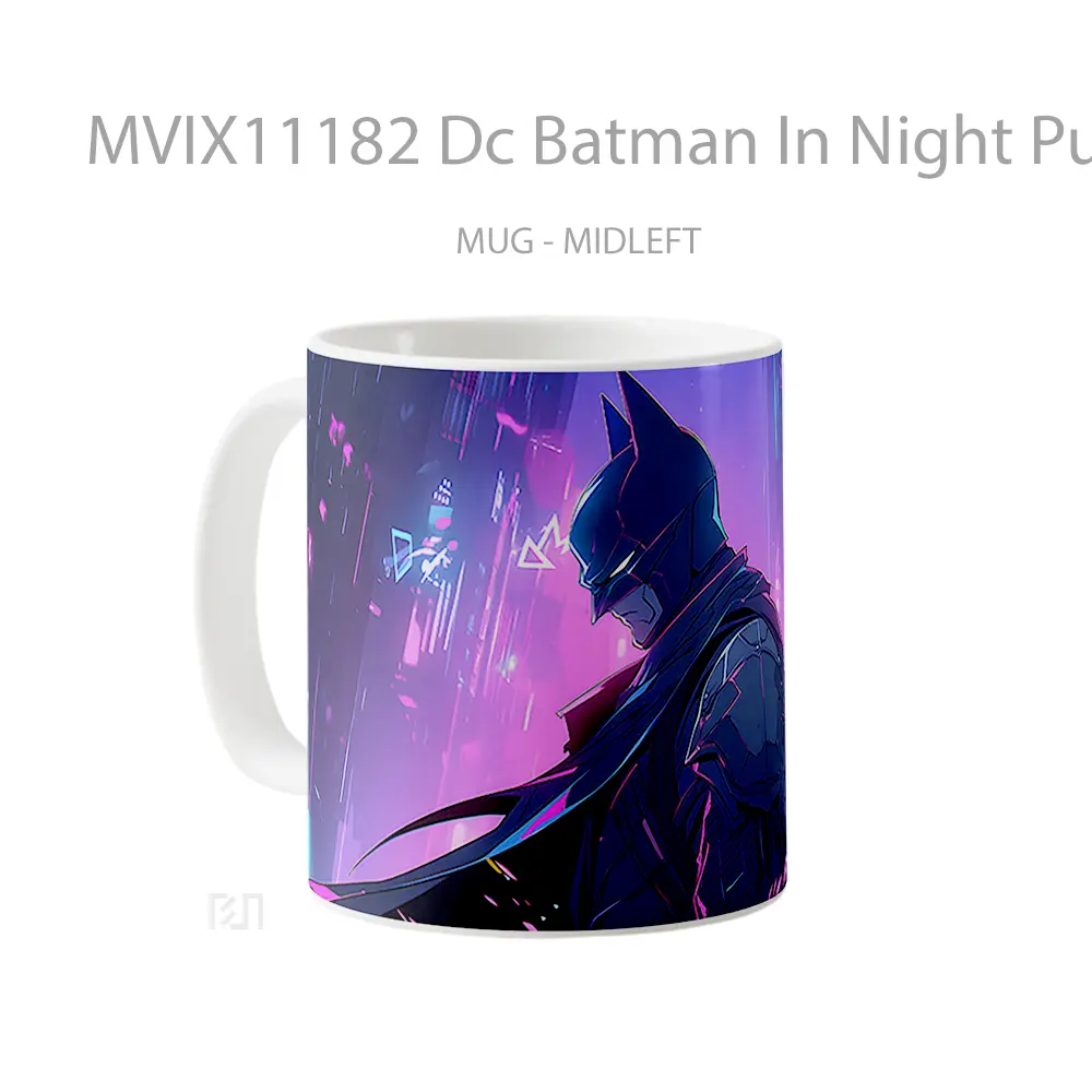 Mug Dc Batman In Night Purple City Koleksi Mug Film dan Komik - All-side / Desain