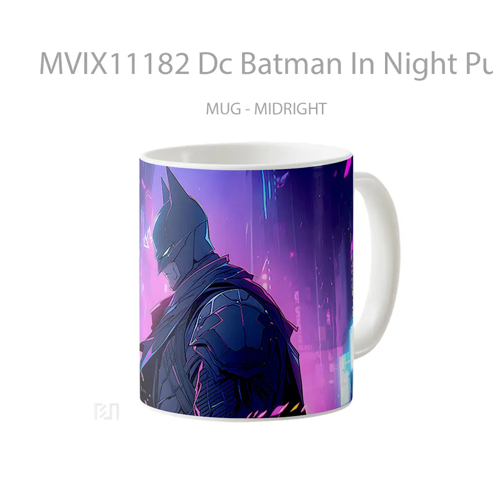 Mug Dc Batman In Night Purple City Koleksi Mug Film dan Komik - All-side / Desain