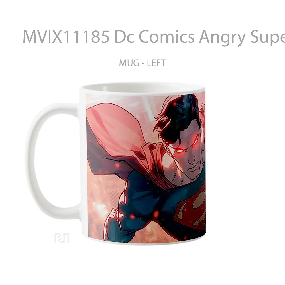 Mug Dc Comics Angry Superman With Red Eyes Merchandise Karakter Ikonik - All-side / Desain