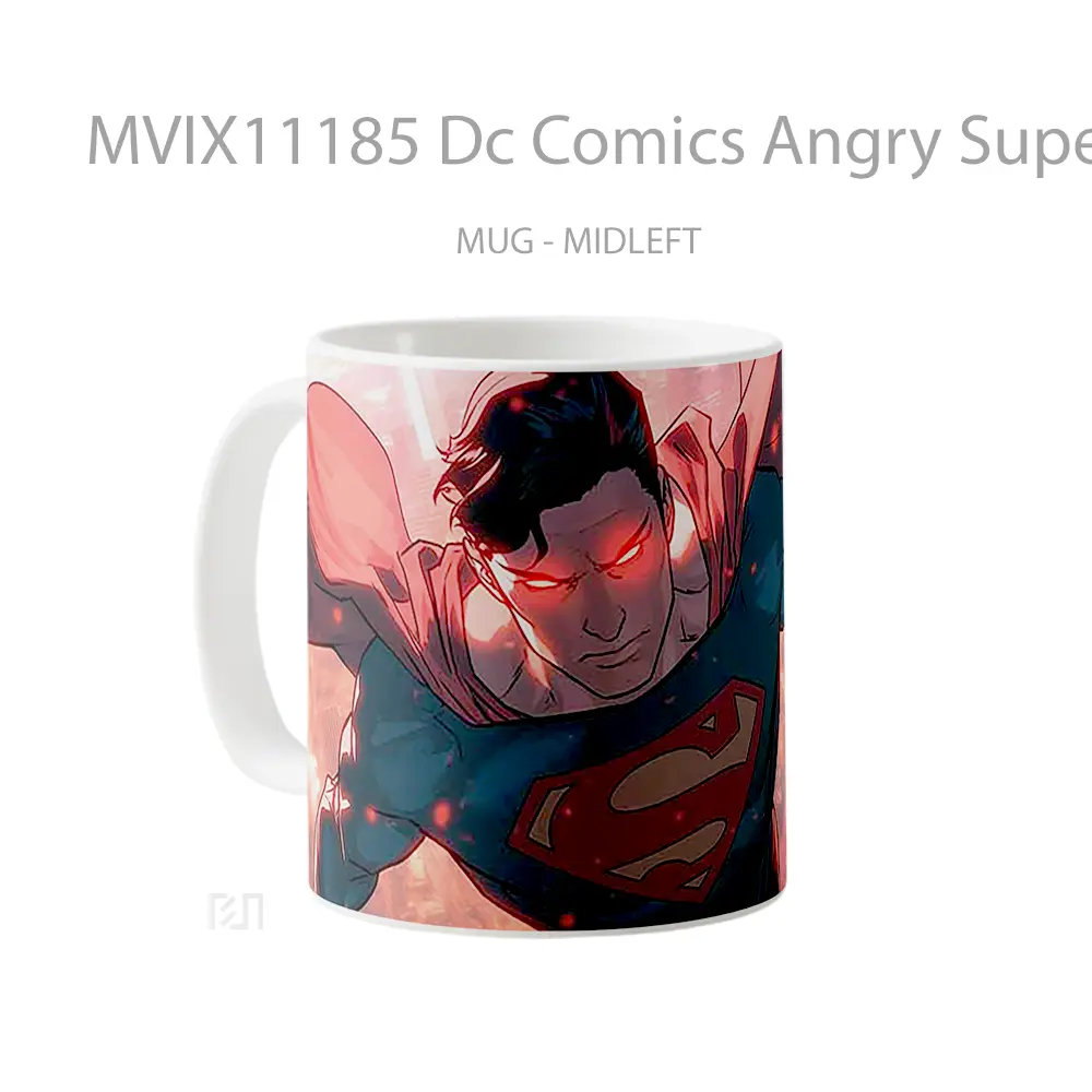 Mug Dc Comics Angry Superman With Red Eyes Merchandise Karakter Ikonik - All-side / Desain