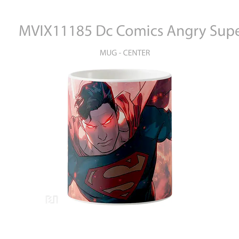 Mug Dc Comics Angry Superman With Red Eyes Merchandise Karakter Ikonik