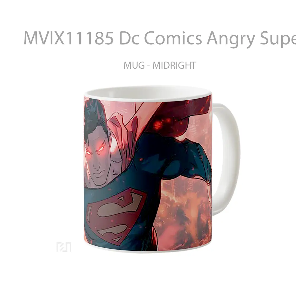 Mug Dc Comics Angry Superman With Red Eyes Merchandise Karakter Ikonik - All-side / Desain