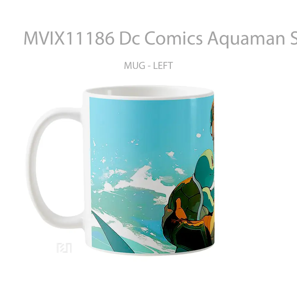 Mug Dc Comics Aquaman Squirtle Ocean Friends Koleksi Mug Film dan Komik - All-side / Desain
