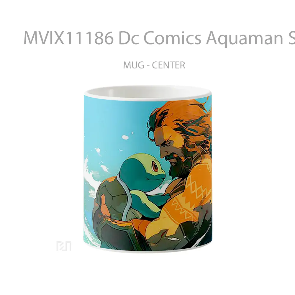 Mug Dc Comics Aquaman Squirtle Ocean Friends Koleksi Mug Film dan Komik