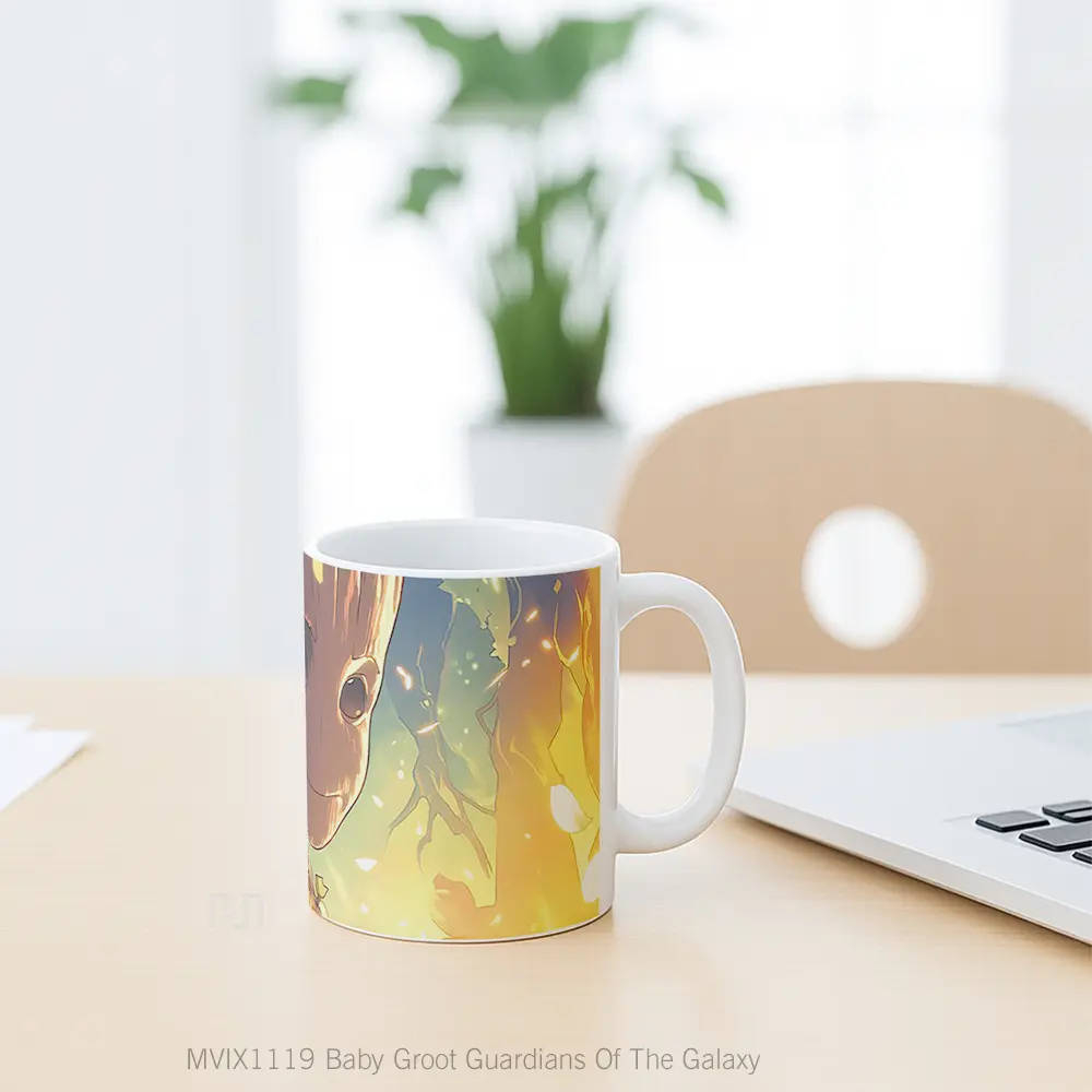 Mug Baby Groot Guardians Of The Galaxy Mug Aesthetic Koleksi Spesial - All-side / Desain