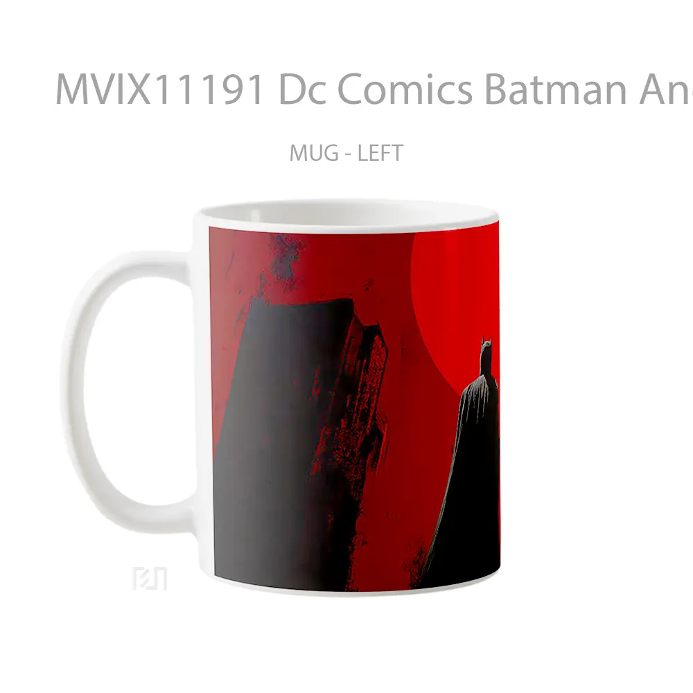 Mug Dc Comics Batman And Red Moon Merchandise Karakter Ikonik - All-side / Desain