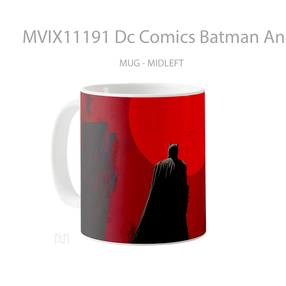 Mug Dc Comics Batman And Red Moon Merchandise Karakter Ikonik - All-side / Desain